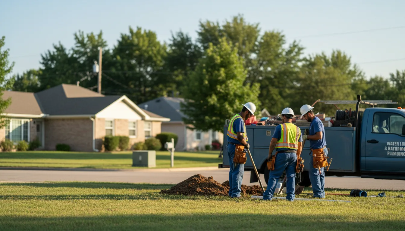 Residential water line and bathroom plumbing service in Dora, NM